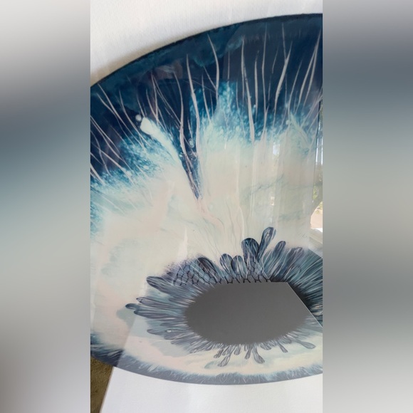 Acrylic & Epoxy Resin Eye Artwork on Wood – 19.5” Abstract Iris Wall Art - Picture 5 of 9